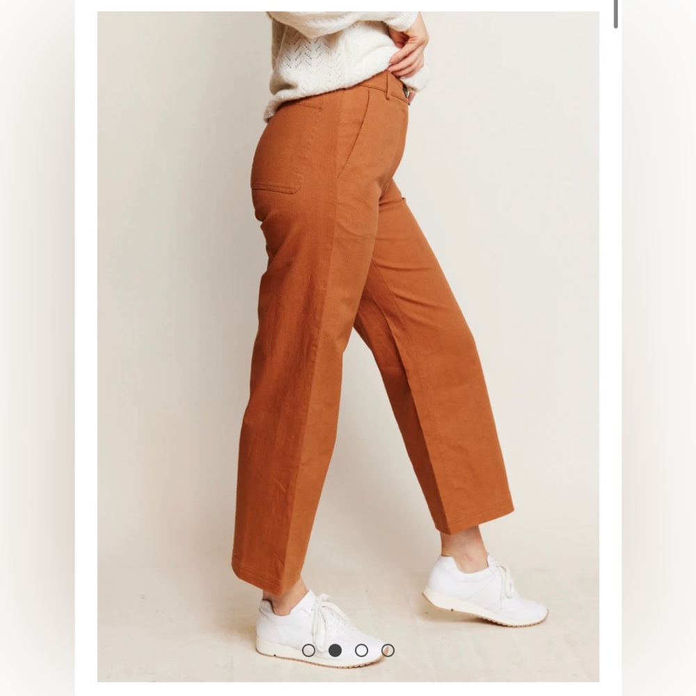 Able Aarti Wide Leg Crop in Terracotta